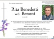 Benedetti Rita ved. Benoni