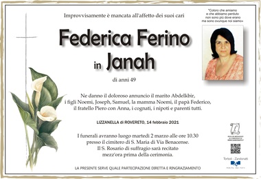 Ferino Federica in Janah