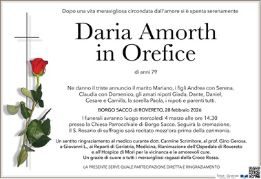 Amorth Daria in Orefice
