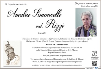 Simoncelli Amalia ved. Rizzi