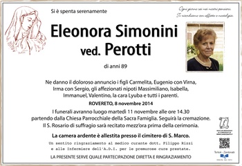 Simonini Eleonora ved. Perotti