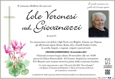 Veronesi Iole ved. Giovanazzi