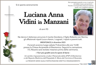 Vidini Luciana in Manzani
