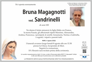 Magagnotti Bruna ved. Sandrinelli