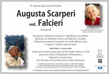 Scarperi Augusta ved. Falcieri