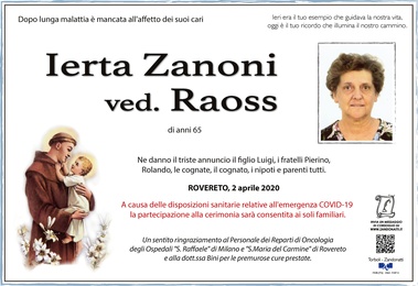 Zanoni Ierta ved. Raoss