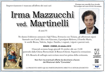 Mazzucchi Irma ved. Martinelli