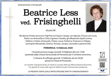 Less Beatrice ved. Frisinghelli