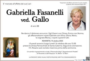 Fasanelli Gabriella ved. Gallo