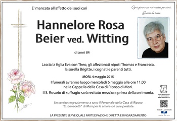 Beier Hannelore Rosa ved. Witting