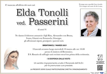 Tonolli Elda ved. Passerini