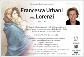 Urbani Francesca ved. Lorenzi