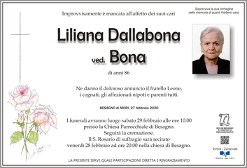 Dallabona Liliana ved. Bona