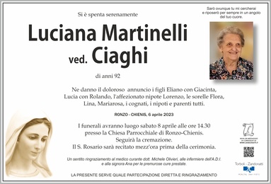 Martinelli Luciana ved. Ciaghi