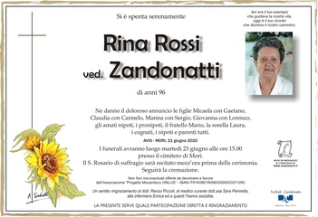 Rossi Rina ved. Zandonatti