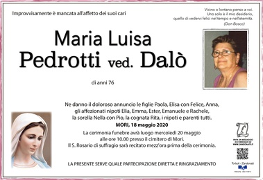 Pedrotti Maria Luisa ved. Dalò