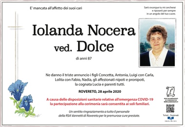 Nocera Iolanda ved. Dolce