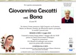 Cescatti Giovannina ved. Bona