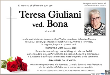 Giuliani Teresa ved. Bona