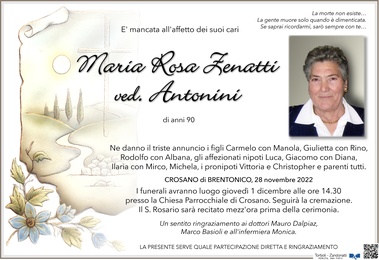 Zenatti Maria Rosa ved. Antonini