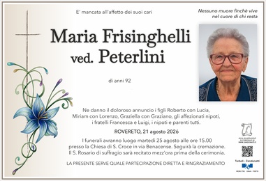 Frisinghelli Maria ved. Peterlini