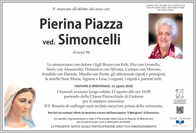 Piazza Pierina ved. Simoncelli