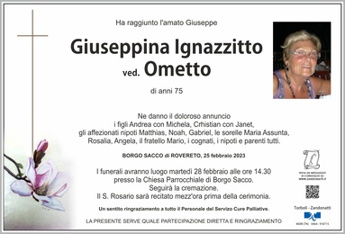 Ignazzitto Giuseppina ved. Ometto
