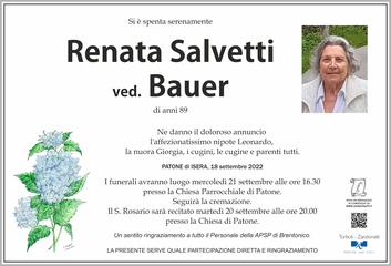 Salvetti Renata ved. Bauer