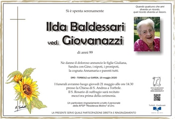 Baldessari Gilda ved. Giovanazzi