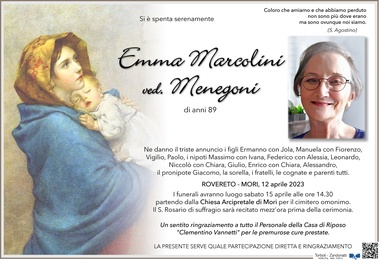 Marcolini Emma ved. Menegoni