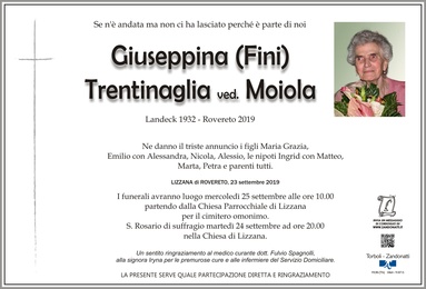 Trentinaglia Giuseppina ved. Moiola