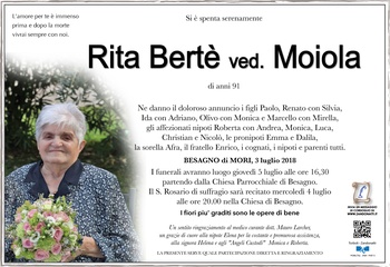 Bertè Rita ved. Moiola