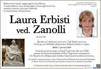 Erbisti Laura ved. Zanolli