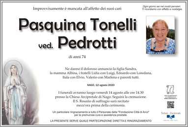 Tonelli Pasquina ved. Pedrotti