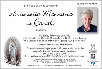Manzana Antonietta ved. Canali