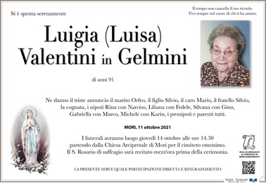 Valentini Luigia in Gelmini