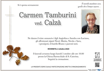 Tamburini Carmen ved. Calzà