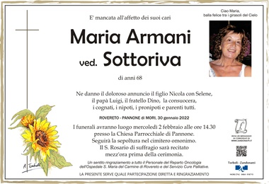 Armani Maria ved. Sottoriva