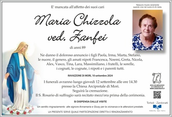 Chizzola Maria ved. Zanfei