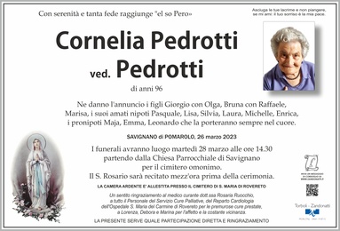 Pedrotti Cornelia ved. Pedrotti