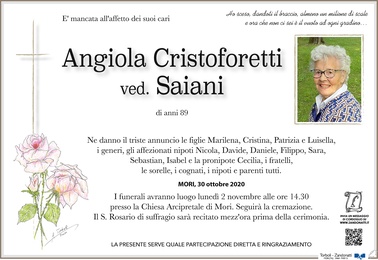 Cristoforetti Angelina ved. Saiani