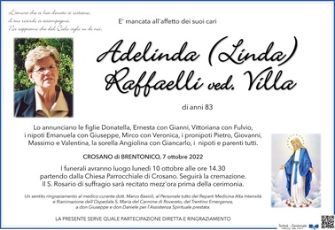 Raffaelli Adelinda ved. Villa