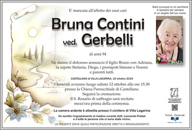 Contini Bruna ved. Gerbelli