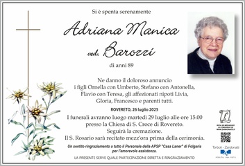 Manica Adriana ved. Barozzi