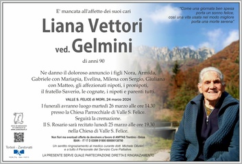 Vettori Liana ved. Gelmini