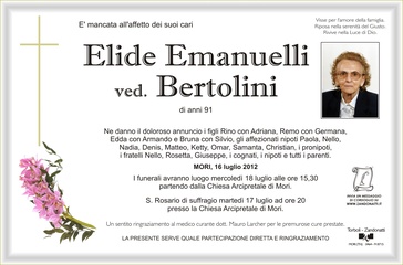 Emanuelli Elide ved. Bertolini