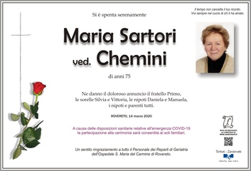 Sartori Maria ved. Chemini
