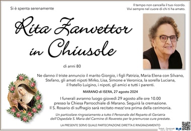 Zanvettor Rita in Chiusole