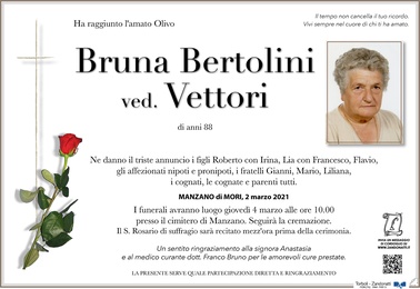 Bertolini Bruna ved. Vettori