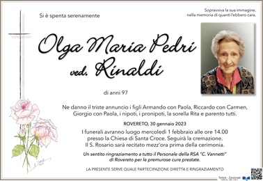 Pedri Olga Maria ved. Rinaldi